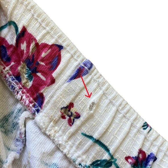 Northern Reflections Pull-On Shorts with Pockets White Floral Print Vintage 90s - Picture 3 of 9